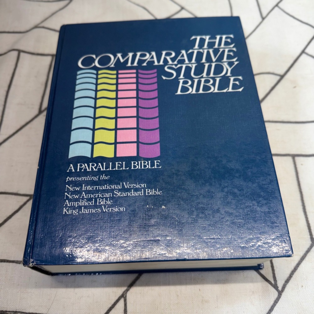 Zondervan The Comparative Study Bible Large Blue Parallel NIV NASB AMP KJV